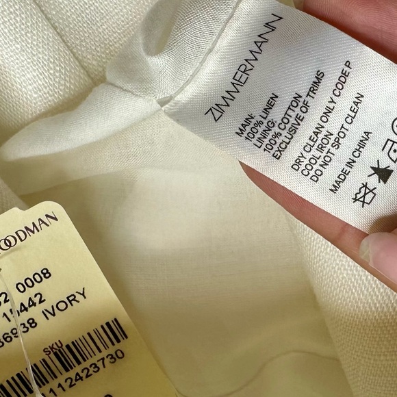 Zimmermann "Zinnia" shorts in plain white - Picture 8 of 12